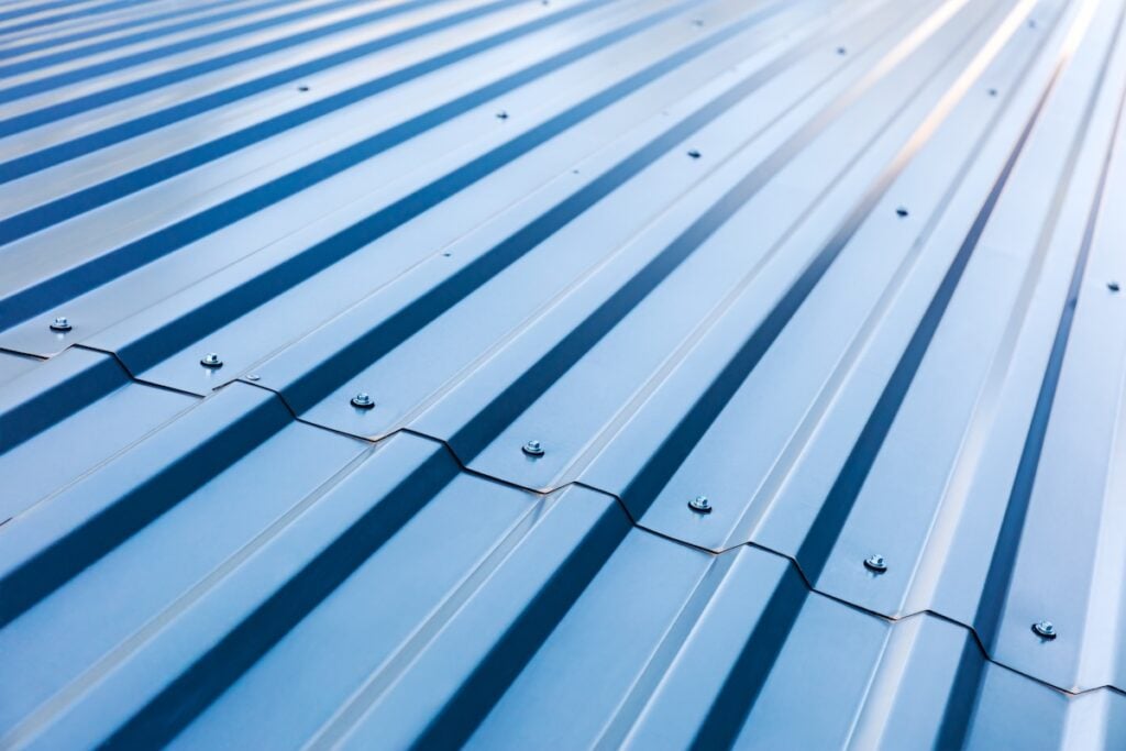 metal roof colors blue corrugated metal roof with rivets, industrial background