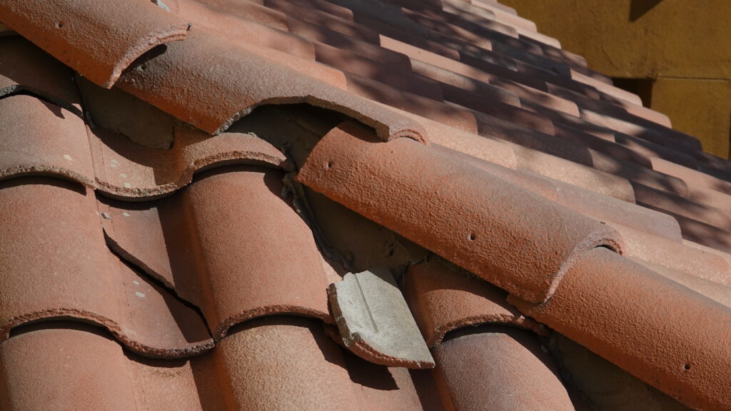 roof leak repair Broken roof tile
