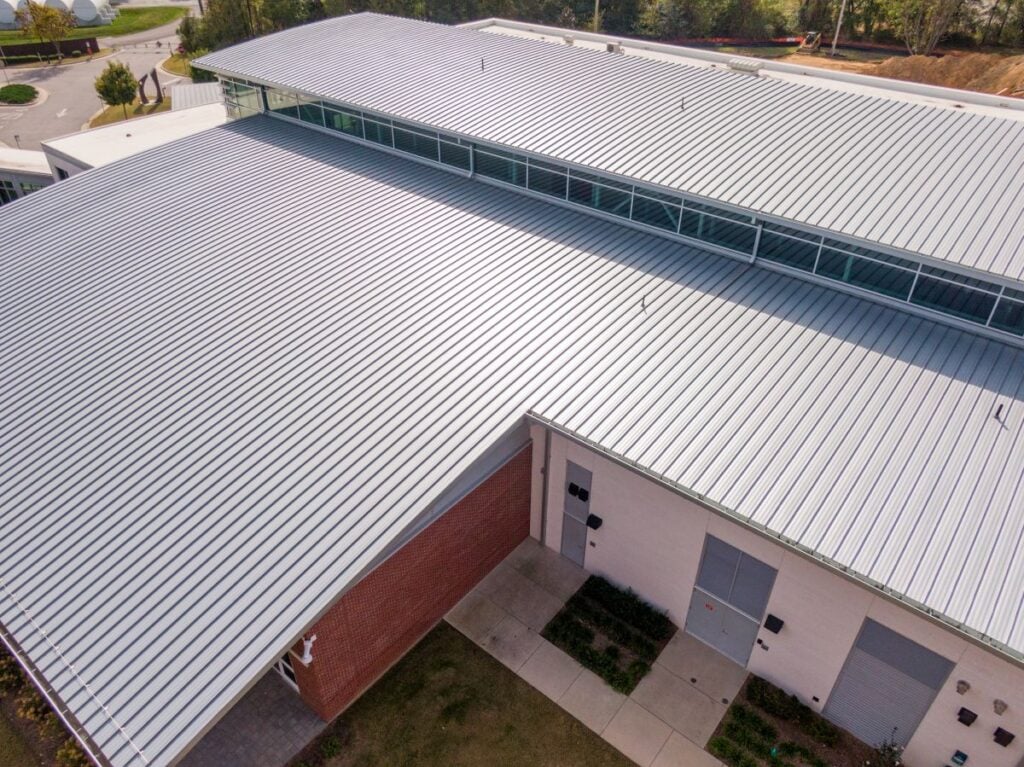 Commercial roofing metal roof house