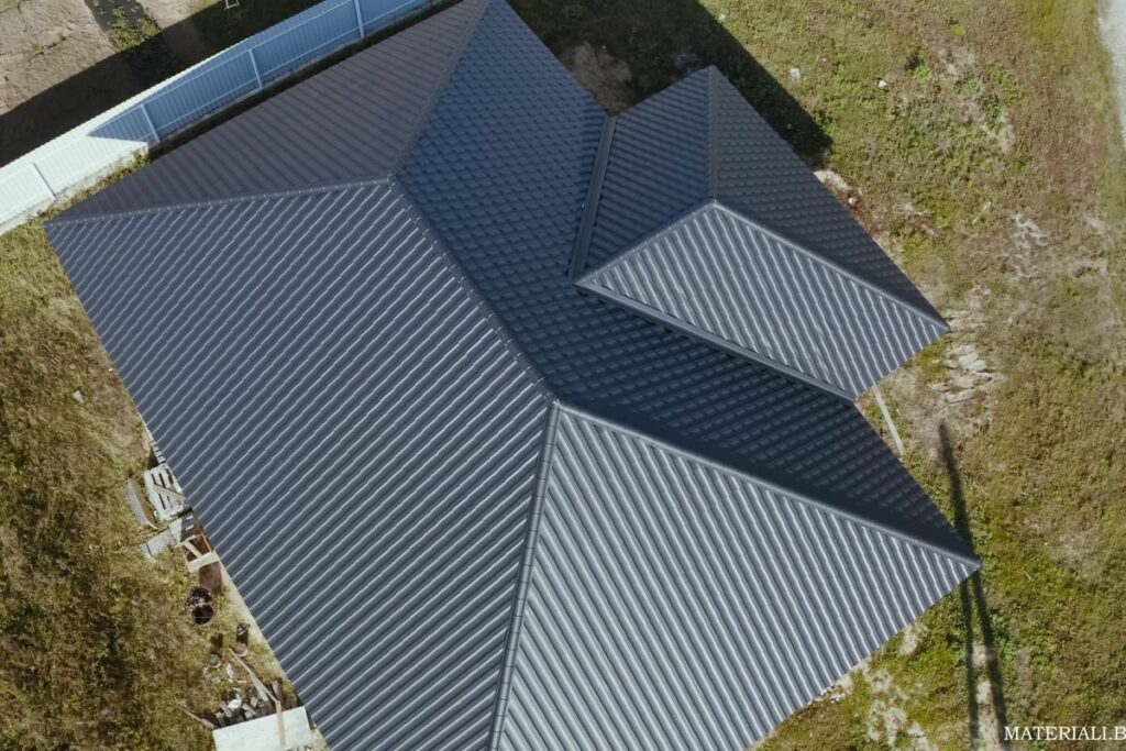 Corrugated metal roof and metal roofing