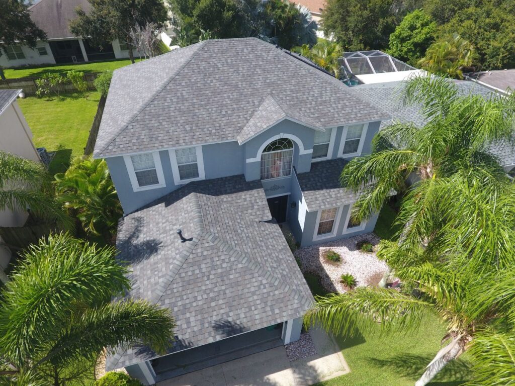 light grey shingle roof on a Florida house